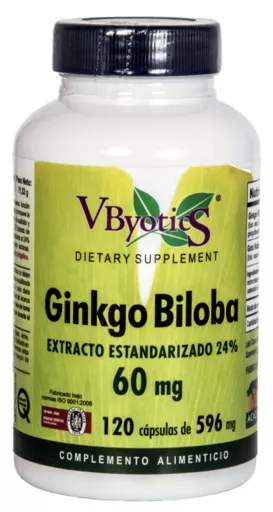 Ginkgo Biloba 60 mg 120 Cápsulas