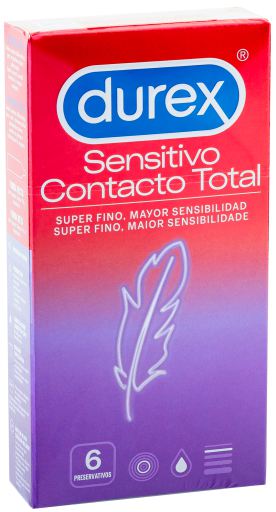 Preservativo Durex Sensitivo Contacto Total 6 uds.