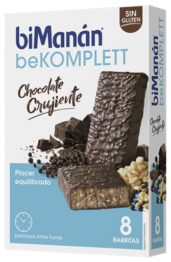 BeKomplett Barritas Chocolate Crujiente 8 Unidades