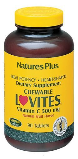 Suplemento de Vitamina C Lovites 500mg - 90 Comprimidos Masticables