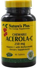 Suplemento de Vitamina C con Acerola 250 mg 90 Comprimidos Masticables