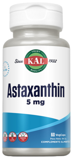 Astaxantina 5 mg 60 Cápsulas Vegetales