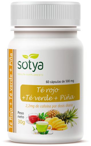 Té Verde + Té Rojo + Piña 60 cápsulas