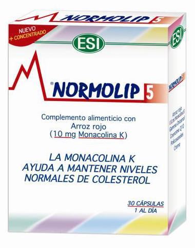 Normolip 5 30 capsulas a base de cromo y gamma orizanol