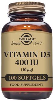 Vitamina D3 400 ul 10mcg 100 Perlas