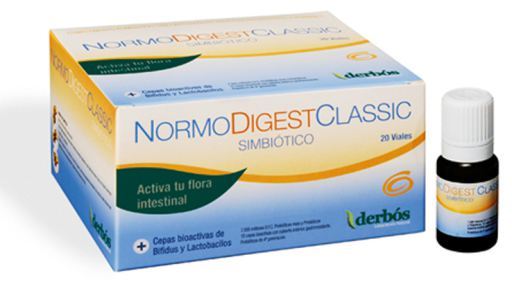 Normodigest clássic 20 viales ayuda a regenerar la flora intestinal