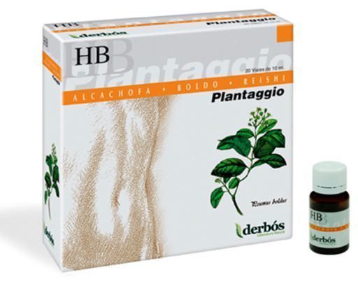 Plantaggio hb 20 viales actuando como hepatoprotector