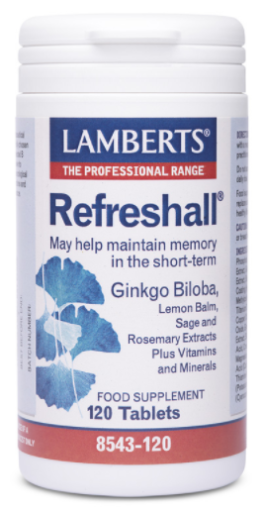 Refreshall ginkgo biloba, bálsamo de l rimón, salvia y romero 120 comprimidos