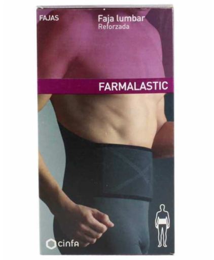 Faja Lumbar Farma Reforzada Negro T/3 120-140