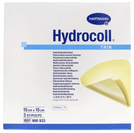 Apósito Hydrocoll Thin 15x15 cm 3 Unidades