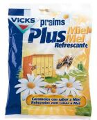 Praims Plus Caramelos Miel Refrescante Bolsa 72 gr