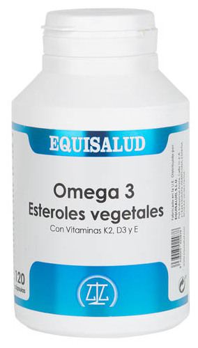 Acidos Grasos Omega 3 Esteroles Vegetales y Vitaminas K2, D3, E 120 Cápsulas