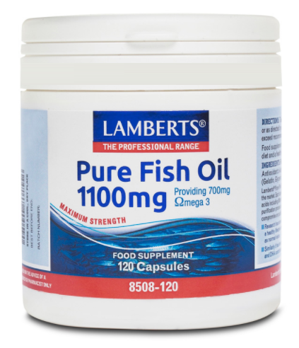 Aceite de pescado puro 1100 mg aportando 700 mg de omega 3 120 capsulas