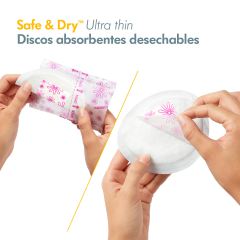 Discos Desechables para Lactancia Safe & Dry