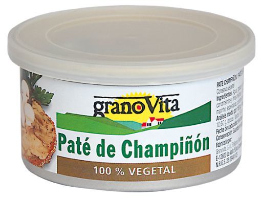 Paté Vegetal con Champiñon, 125 Gr