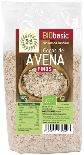 Copos de Avena Finos Bio 500 gr