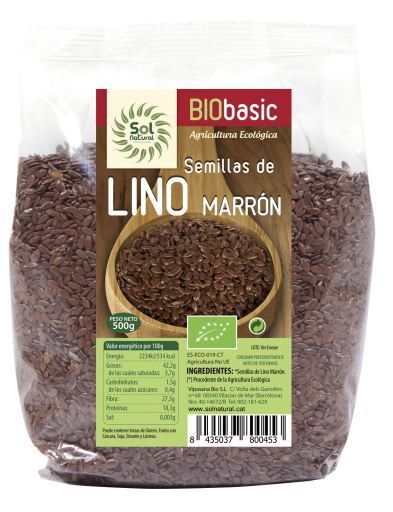 Semillas de Lino Marrón Bio 500 gr