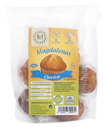 Magdalenas Clásica 5 Unidades 190 gr