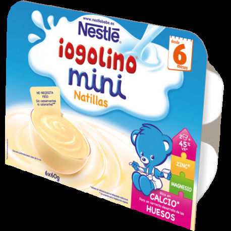 Iogolino Natillas Mini Tarrina + 6 Meses 60 gr