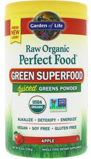 Perfect Food Raw Organic Green Super Food Powder Apple 234 gr