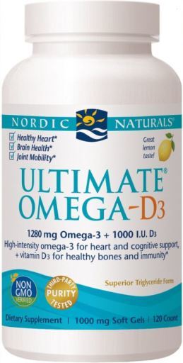 Ultimate Omega D3 Limón 120 Cápsulas Blandas