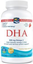 DHA de Fresa 830 mg Omega-3 180 Cápsulas Blandas