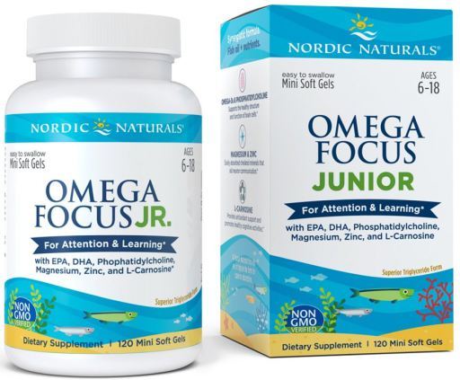 Omega Focus Junior 120 mini Cápsulas Blandas