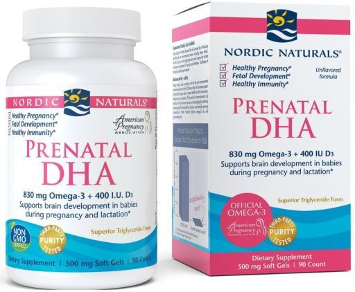 DHA Prenatal 830 mg Omega 3 90 Cápsulas Blandas