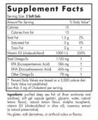 Omega-3 Postnatal Limón 1120 mg 60 Cápsulas Blandas