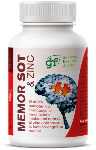 Memor SOT&Zinc 60 Cápsulas de 750 mg