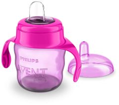 Vaso Infantil con Boquilla Blanda Rosa 200 ml