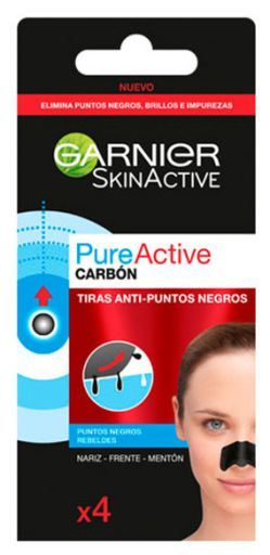 Pure Active Carbón Tiras Anti Puntos Negros 4 uds