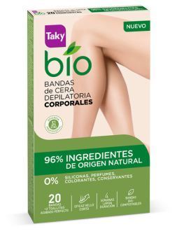 Bio Natural Bandas de Cera Corporales Depilatorias 20 Unidades