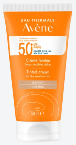 Crema Protección Solar con Color SPF50+ Piel Seca y Sensible 50 ml