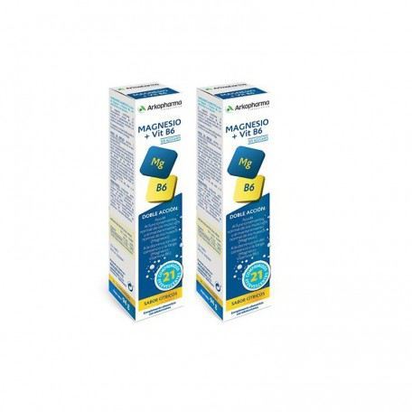 Pack Magnésio + Vit B6 sabor citrico 21 Comprimidos