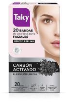 Carbon Activado Bandas Cera Faciales depilatorias 20 uds