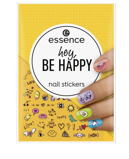 Hey, Be Happy Stickers para Uñas