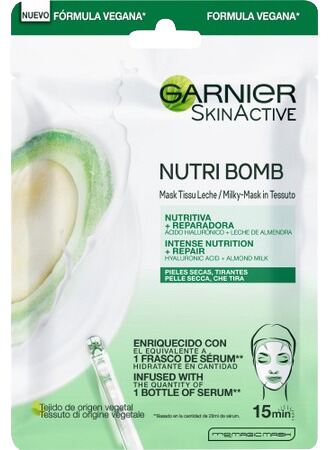 Skin Active Nutri Bomb Milky Mascarilla Tissu Reparadora 28 gr