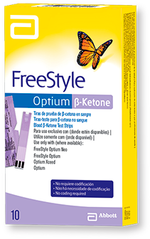 Tiras Reactivas Cetonas Optium B-ketone 8 tiras