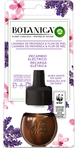 Ambientador Eléctrico Lavanda Provenza y Flor de miel recambio 19 ml