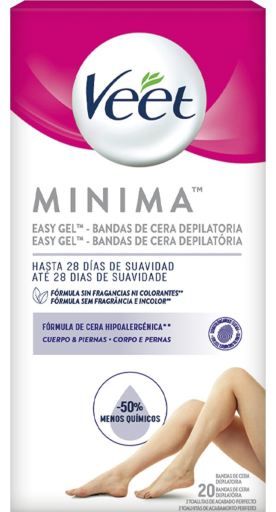 Bandas Cera Depilatoria Corporal Minima Hipoalergénicas 20 unidades
