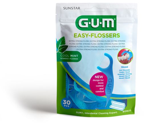 Hilo Dental Gum Easy flossers vitamina E con flúor 30 unidades
