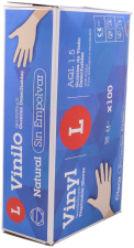 Guantes Vinilo Gentle Touch sin polvo L 100 unidades