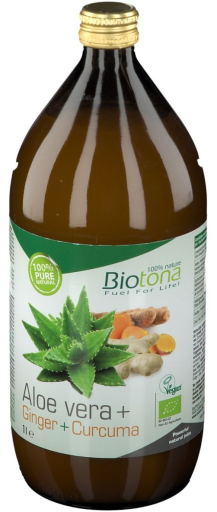 Jugo Aloe vera + Jengibre + Curcuma Ecológico 1000 ml