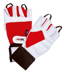 Guantes de Muñequera Color Rojo-Blanco