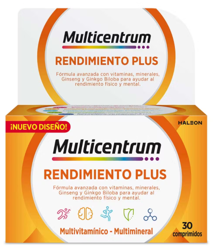 Rendimiento Plus con Ginseng y Ginkgo 30 Comprimidos