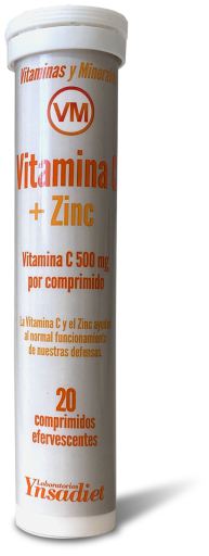 Vitamina C + Zinc 500 mg 20 Comprimidos