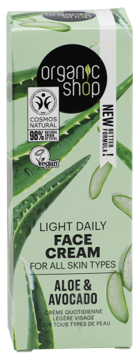 Organic Shop Crema Facial Alisante Aguacate & Aloe 50 ml