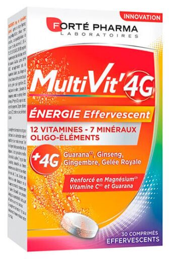 Multivit 4G Energía Efervecente 30 Comprimidos