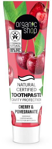 Organic Shop Dent&iacute;frico Protecci&oacute;n Anticaries Cereza y Granada 100 gr